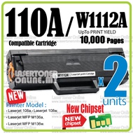 2x Compatible to HP 112A W1112A W1110A 110A to HP Laserjet HP MFP 136a 136w HP108A 108A 108w HP108W