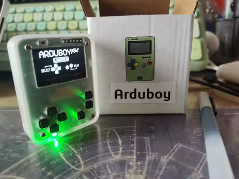 Arduboy FX - Handheld Game Console, Programmable for Custom Games, Rechargeable Expandable Battery P