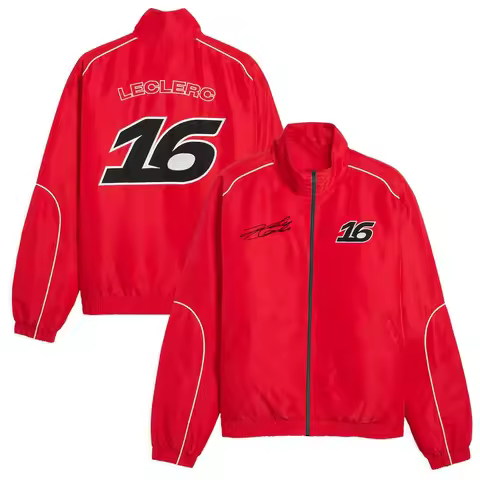 2026 Xsports Racing Suit Leclerc Driver Special Edition Jacket Unisex Plus Size Stand Collar Bomber 