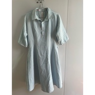 Striped dress with collar size L E76 N90 D97 small error