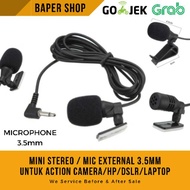 Microphone Mini Stereo For Action Camera Sudah Mod Mic Smartphone Hp Laptop DSLR 3.5mm Mic External