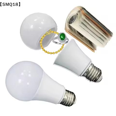 Creative Light Bulb Storage Box Private Money Jewels Box Secret Hidden Storage Bulb Compartment Safe