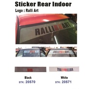RALLIART CAR STICKER CERMIN BELAKANG KERETA Rear WIDESCREEN STICKER WIRA SAGA ISWARA WAJA GEN2 PERSO