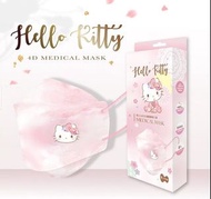 【Hello Kitty】Hello Kitty 櫻花款4D(KF94)成人立體口罩(8入/盒)