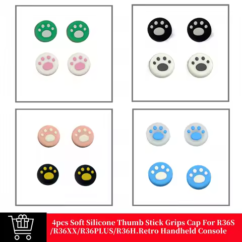 Soft Silicone Thumb Stick Grips Cap For R36S /R36XX/R36PLUS/R36H.Retro Handheld Console Cover Protec