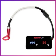 Motorcycle KOSO 2 IN 1 VOLT METER Cylinder Head TEMPERATURE + VOLT METER