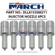 6Pcs Fuel Injector Nozzle Tip DLLA153SM211 for ISUZU Forward 6HH1 6HH1N Diesel Engine