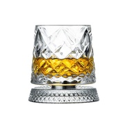 Rotating Whiskey Glass Household Rotating Beer Glass Crystal Glass Glowing Whiskey Glass