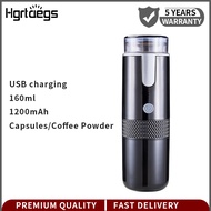 Hgrtaegs เครื่องชงกาแฟแบบพกพาเครื่องทำกาแฟเอสเปรสโซ่แบบ2 In 1แคปซูลและผงกาแฟสำหรับเดินป่าตั้งแคมป์ขับรถบ้านและสำนักงาน【รับประกัน1ปี】