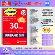 5G歐洲vodafone10-50gb上網卡 33國數據卡 英國旅遊卡 法國上網卡 德國電話卡 冰島網絡卡 意大利流量卡 荷蘭手機卡 愛爾蘭SIM卡 高速上網
