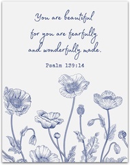 Psalm 139 14 Bible Wall Decor Book Bible Christian Quote Decor Bible Verse Wall Print Bible Quote 11