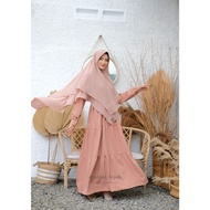 Azkia muslim Dress nude color busui friendly by amnion hijab