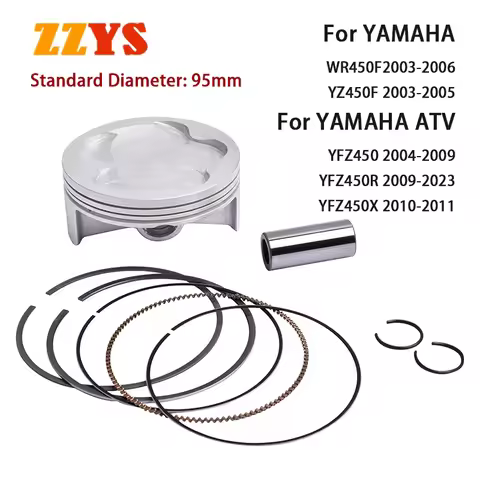 95mm Piston Ring For YAMAHA WR450F 2003-2006 YZ450F 2003-2005 YFZ450 2004-2009 YFZ450R 2009-2023 WR/