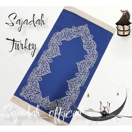 Turkish Prayer Rug, Turkish Prayer Rug, Premium Satin Material, Imported from Turkey - biru, 52x105c