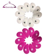 [deevoka] 10x Golf Irons Headcover Set Golf Set 3 4 5 6 7 8 9 A SW PW Protector Head Cover Case golf