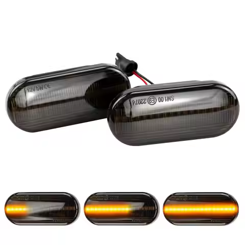 Dynamic Car LED Side Marker Turn Signal Light Indicator For Skoda Octavia A5 1996-2010 For VW Golf 3