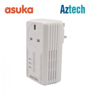 Aztech HL117EP 500Mbps HomePlug AV Ethernet Adapter with AC Pass