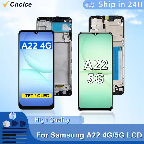 TFT For Samsung Galaxy A22 4G LCD SM-A225F Display Touch Screen Digitizer For Galaxy A22 5G LCD SM-A