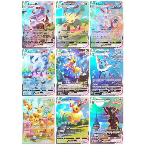 Proxy Pokemon Card Espeon Leafeon Sylveon Glaceon Vaporeon Jolteon Flareon Umbreon EEVEE Vmax Englis