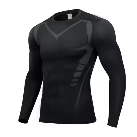 Men's T-shirt Men's Running Sports T-shirt Men's Fitness Top T-shirt Quick drying Tight Training Gym