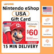 Nintendo USA 60 USD⚡Nintendo Switch Eshop Gift Card⚡Available country(Account) -USA⚡Nintendo Eshop ⚡