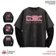 MACDEER BLACKPINK DEADLINE Washed Double Layer Oversize PREMIUM WASHED BLACKPINK T-Shirt 18-32