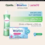 Erceflora Gut Defense Probiotic Supplement + Lactacyd Feminine Wash Cool Sensation 250ML
