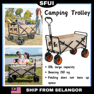 Sfui Camping Trolley Wagon Trolley Shopping Trolley Foldable Wagon Trolley Camping Foldable Trolley 