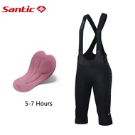 Santic Women Bib Shorts Summer Bike Shorts With 4D Padded Riding Shorts Outdoor MTB Shockproof Bicyc