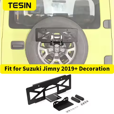 TESIN Car Spare Tire License Plate Holder Mounting Bracket Accessories for Suzuki Jimny/for Jeep Wra