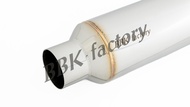 ท่อพักไอเสีย หม้อพักกลางหัวจรวด 4"x10" เนื้อเงา [BBK Factory]