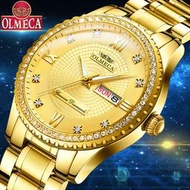 olmeca男表二類爆款手錶商務手錶鋼帶男士石英表
