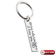 HOT Popular Drive Safe Boyfriend Gift Aluminum Couples Keychain Engraved Keychain