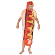 Source 3D Color Printing Kids Hot Dog Suit Jumpsuit Food Stage Role-Playing Costume 1 * 9 * --++++++