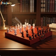 predolo Terracotta Fighter Chess Set Travel Friendly 3D Chinese Chess Set Foldable for Tourists