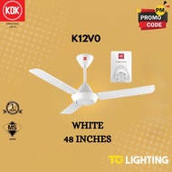 KDK CEILING FAN REGULATOR K15V0 60" / K15V0-PBR 60" / K15W0 60" / K15W0-SL 60" / K12V0 48" / K12V0-P