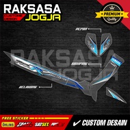 Striping fiz r transparent uv white sticker racing yamaha fizr force1 poswan f1zr ZK-5