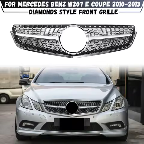 Front Bumper Grille Hood Grill For Mercedes-Benz E Coupe W207 E200 E250 E350 E550 2010-2013 Diamond 