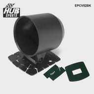 HUB sports Black 52mm Gauges Pod Holder Instrument Adjustable Single Rotating Bracket EPCV52BK