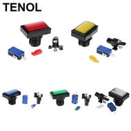 [TENOL] Rectangle Arcade Game Machine LED Illuminated Arcade Push Button&Microswitch