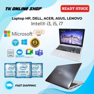 Laptop HP, DELL, Acer, Asus, Lenovo Intel® i3, i5, i7 / 8GB RAM &amp; SSD 512GB used