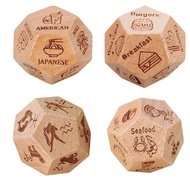 Food Decision Game Wooden Dice Constellation Couple Choose Difficult Holiday Gifts Fun Birthday
