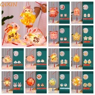 QIXIN Mid-Autumn Festival Lantern DIY, Chinese Glowing Handheld Rabbit Lantern, Portable Handmade DI