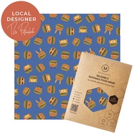 Animal Burger / Minimakers beeswax wrap / cling wrap alternative/ wax paper/ eco-friendly/ reusable/ zero waste