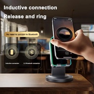 Induction Speaker Phone Holder Multi-functional Wireless Induction Audio Playback Phone Stand