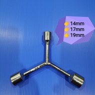 Y Shaper Spanar [ 14 /17 /19 ] Y Shaped Socket Wrench Spanner Repair Tool