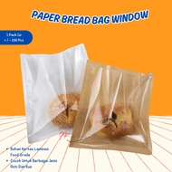 Paper Bread Bag Window 100 Pcs I Oil Paper 13x19 18x19 21x25 I Waffle Donut Bread Packaging Bag