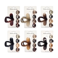 GLADKING 5N1 HEART TYPE SMALL & BIG HAIR CLAW (RANDOM COLOR)