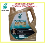 COMBO NEW /OLD PACKAGE Petronas Syntium 3000 5W30 Fully Synthetic Engine Oil 4 litre Minyak Hitam Pe