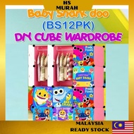 Wardrobe 12 Girl Boy Rack Baby Shark Pink Cabinet Clothes Storage Organizer Almari Baju Pakaian Buda